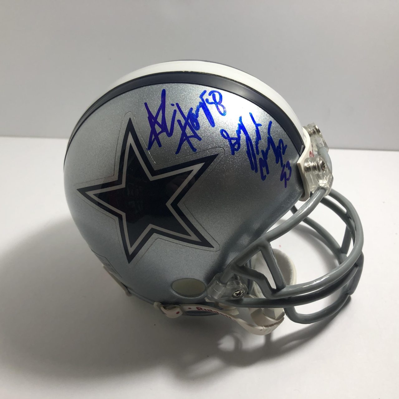 Alvin Harper 80 Signed & Inscribed Dallas Cowboys Mini Helmet (Victory